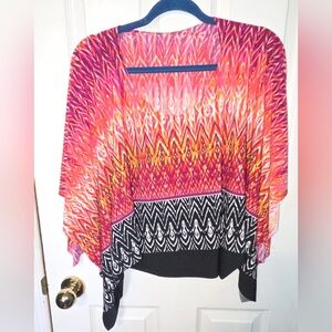 Chic Multicolor Women's Poncho